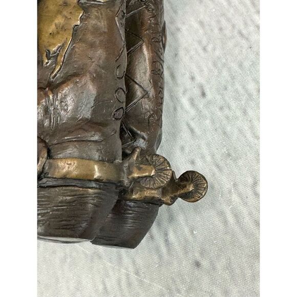 Vintage Rare Handmade Brass Cowboys Boots & Hat Brock Holbrock signed Figurine - Picture 8 of 13